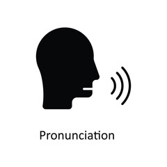 pronunciation Vector  Solid Icons. Simple stock illustration stock