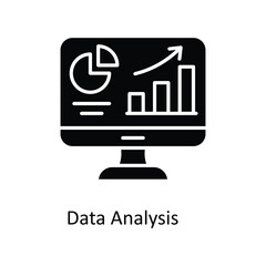 Data analysis Vector  Solid Icons. Simple stock illustration stock