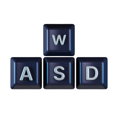 Letter Keyboard Button 3D Icon