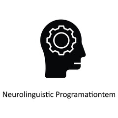 neurolinguistic programation Vector Solid Icons. Simple stock illustration stock