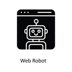 Web Robot Vector  Solid Icons. Simple stock illustration stock