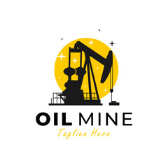 petroleum mine vector illustration logo