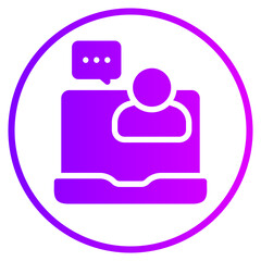 online interview gradient icon