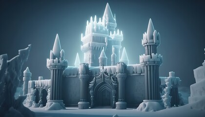 A castle made of ice (ai generate)