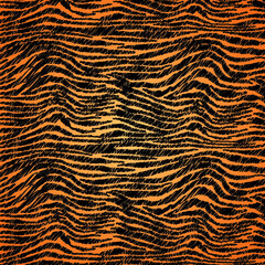 Fabric design, tiger pattern, patchwork pattern