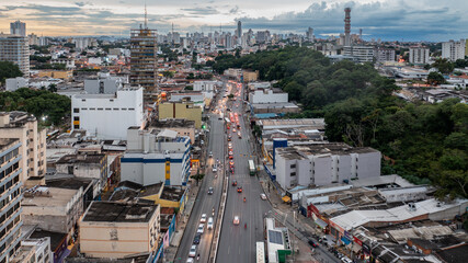 Fotografia a&eacute;rea de &aacute;rea urbana de Cuiab&aacute;, capital do Mato Grosso