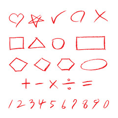 색연필 손그림 낙서-02. 기소, 도형