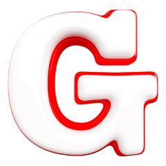 3d Font Letter G Red