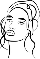 Line art women faces