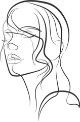 Line art women faces