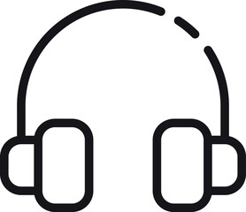 The headphone icon is a graphic representation of a listening device that delivers sound directly into the ear. It is commonly used to indicate audio or music related content