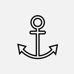 Anchor Icon. Sailor Symbol. Applied for Design Element, Presentation, Website or Application - Vector.  