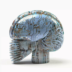 Fototapeta premium Digital Brain, cyber, future, neuro, synapse, digital future, cyborg, cortex, future, SF, SciFi 