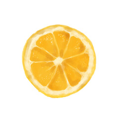 Painting lemon fruit - PNG 