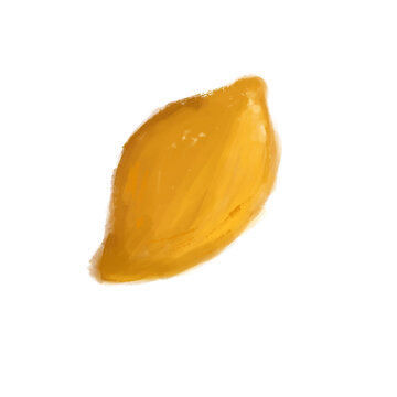 Painting lemon fruit - PNG 