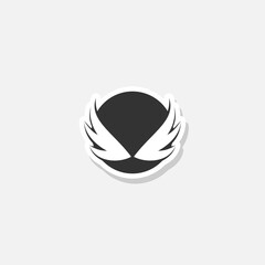 Wings circle logo sticker icon