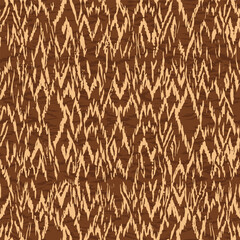 Ikat mood seamless pattern. Vector illustration background