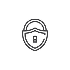 Privacy protection line icon