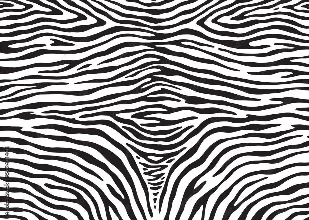 Sticker Zebra print pattern design. Vector illustration background.