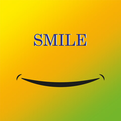 Realistic smile orange background. Realistic render emoji. Vector illustration.