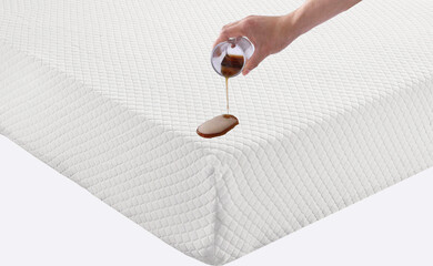 white Waterproof mattress protector diamond pattern