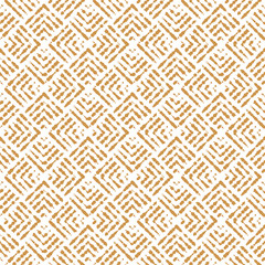 Abstract geometric pattern. A seamless vector background. White and gold ornament. Graphic modern pattern. Simple lattice graphic design