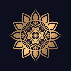 Luxury mandala background with golden arabesque pattern Background