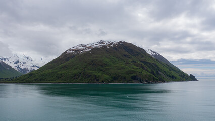 image of mountain landscape in nature. mountain landscape. snowy mountain landscape.