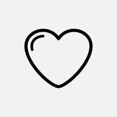 Heart Geometric Basic Shape Icon. Love  Symbol for Design, Presentation, Website or Apps Elements – Vector. 