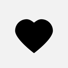 Heart Geometric Basic Shape Icon. Love  Symbol for Design, Presentation, Website or Apps Elements – Vector. 