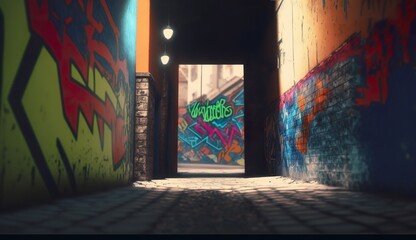 Graffiti and street art (ai generate)