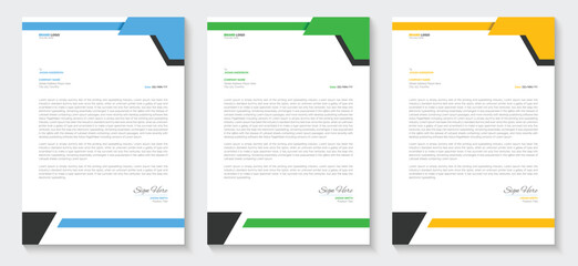 Modern and clean business letterhead template