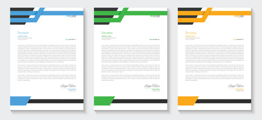 Modern and clean business letterhead template