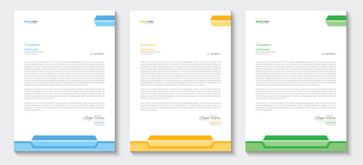 Modern and clean business letterhead template
