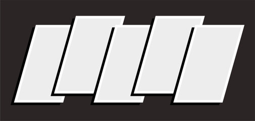 Photo collage strip effect mockup