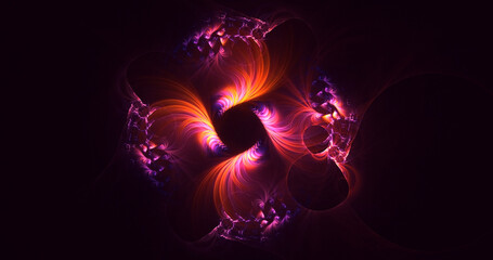 3D rendering abstract round hole light background