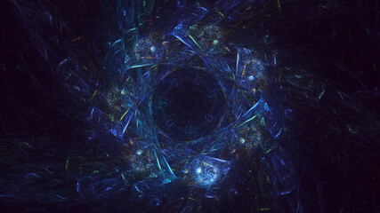 3D rendering abstract colorful fractal light background