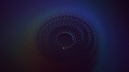 3D rendering abstract multicolor fractal light background