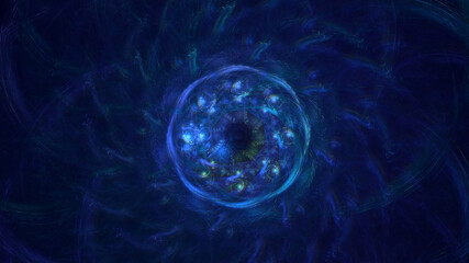 3D rendering abstract round light background