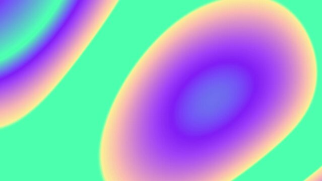 Pastel neon rainbow wallpaper. Light green orange purple abstract moving gradient banner or presentation template. Color splash. Dynamic fluid motion. Liquid animation. Vivid background. Summer party