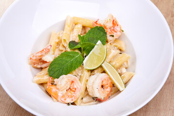 pasta with shrimps