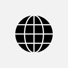 Globe Icon. Earth, World Symbol for Design, Presentation, Website or Apps Elements – Vector. 