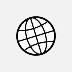 Globe Icon. Earth, World Symbol for Design, Presentation, Website or Apps Elements – Vector. 