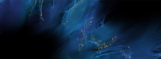 Elegant banner template design with color paint.