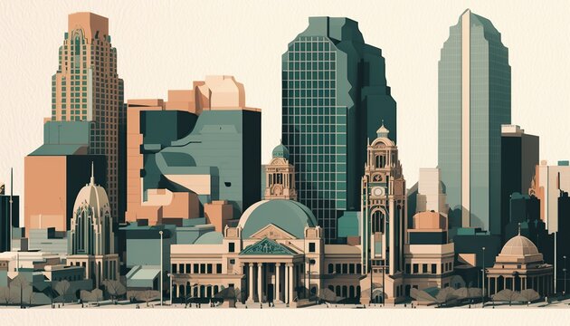 Overland Park cityscape (ai generate)