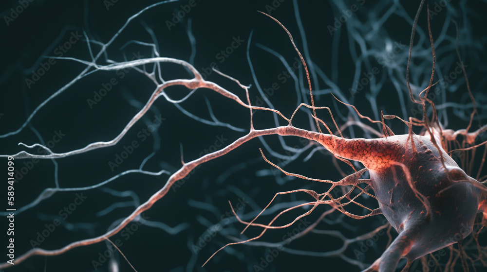 Poster parkinson's concept linked to higher levels of pheomelanin in brain, generative ai