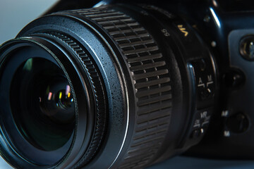 camera and photo lens close up