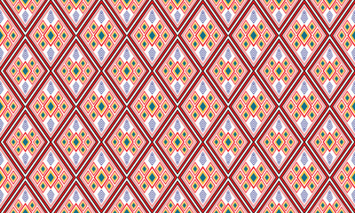 Ikat ethnic vector abstract beautiful art. Ikat seamless pattern for background,fabric,wrapping,clothing,wallpaper,Batik,carpet,embroidery style