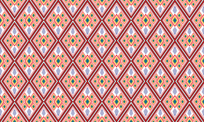 Ikat ethnic vector abstract beautiful art. Ikat seamless pattern for background,fabric,wrapping,clothing,wallpaper,Batik,carpet,embroidery style