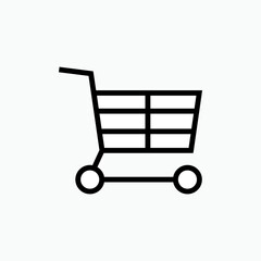 Trolley Icon - Vector, Shopping Sign and Symbol for Design, Presentation, Website or Apps Elements.   